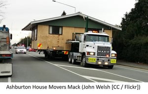 House on a truck.