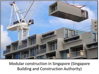 Modular construction in Singapore.