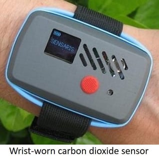 Wrist-worn carbon dioxide sensor