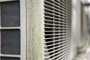 Air conditioning units in a row