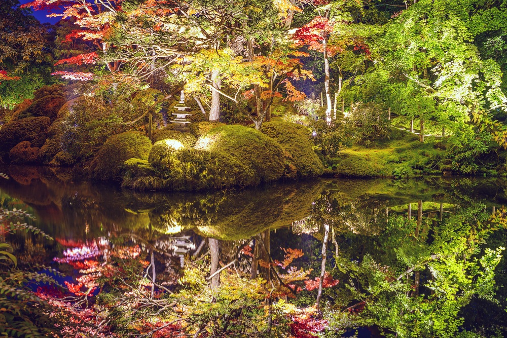 Nikko, Japan at Shoyo-en garden in the autumn.