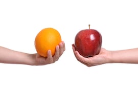 comparing apples and oranges